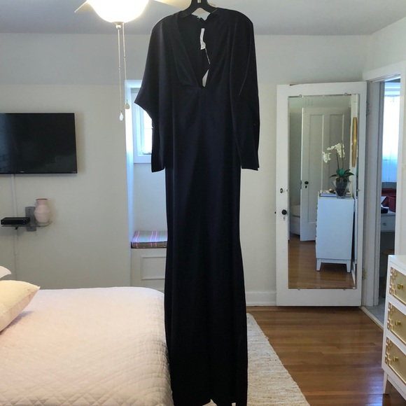 Gorgeous Victoria Beckham New w/Tags Navy Silk Evening Gown Sz 38 - Picture 5 of 16